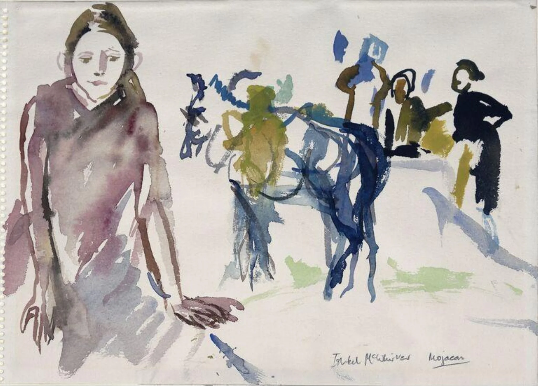 Mojacar, by Ishbel McWhirter, watercolor, 1971