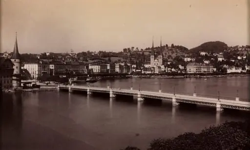 Untitled (Bridge with Town in Distance)