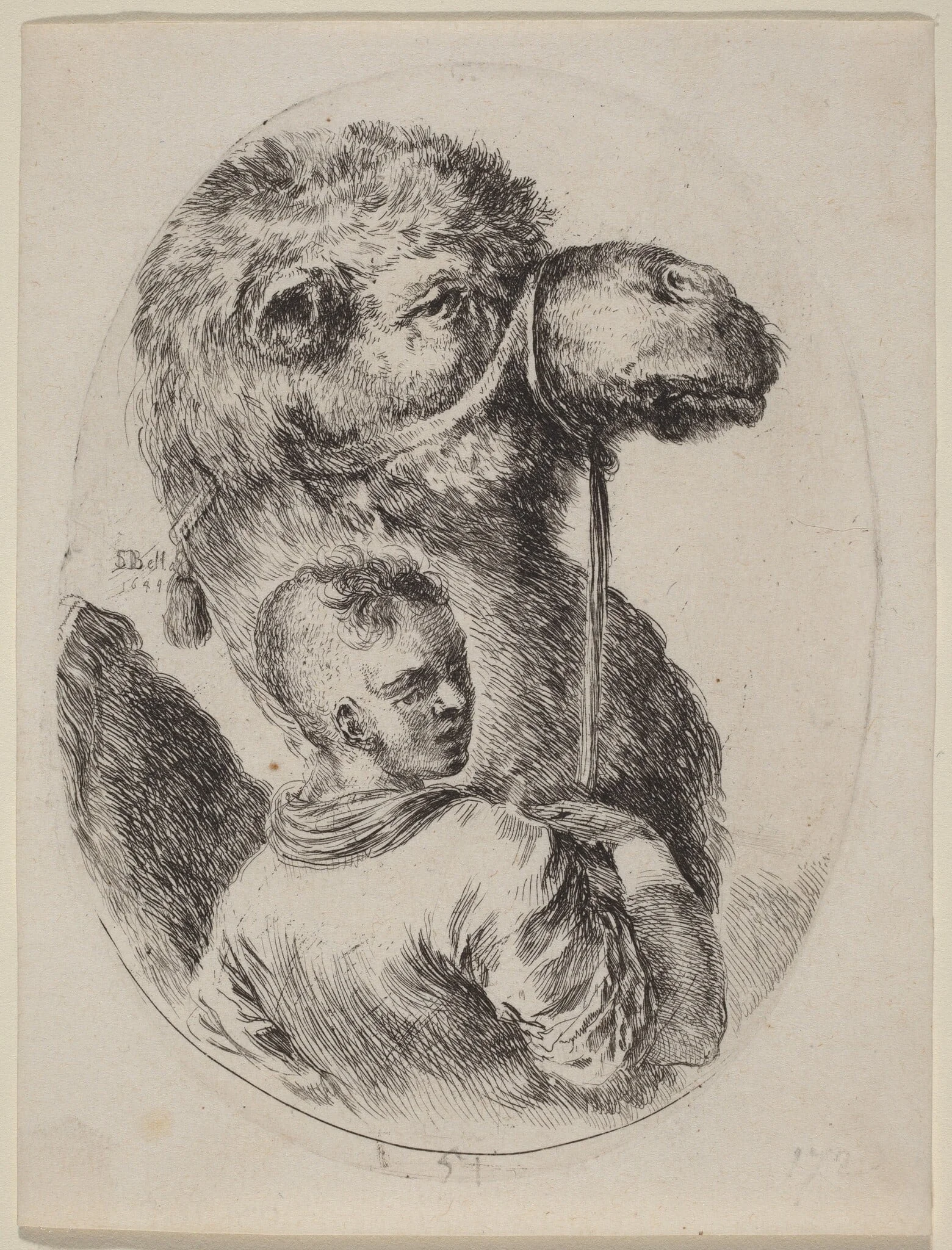 Groom with a Camel, by Stefano Della Bella, ink, 1649