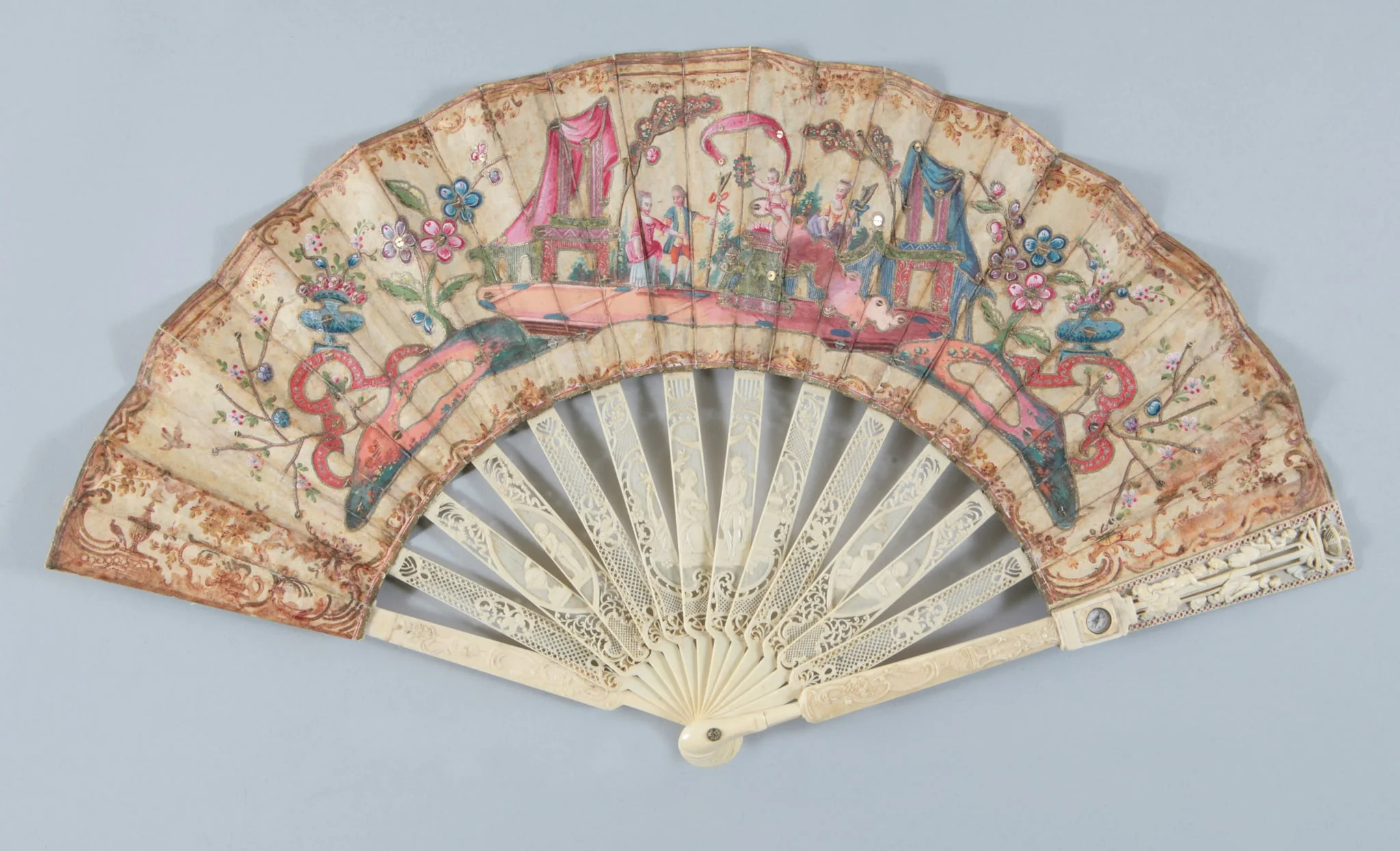 Eventail à système, by Unknown, unspecified, 1780