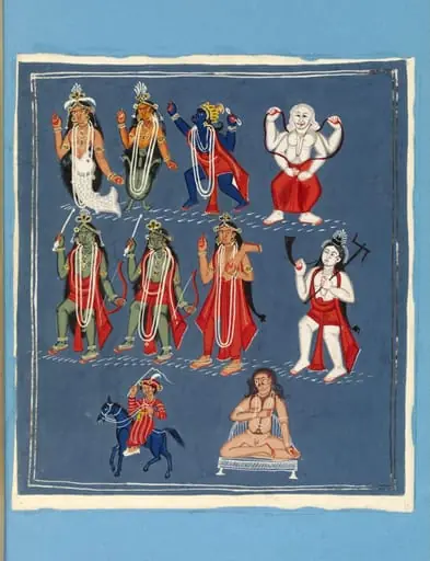 Ten avataras of Vishnu