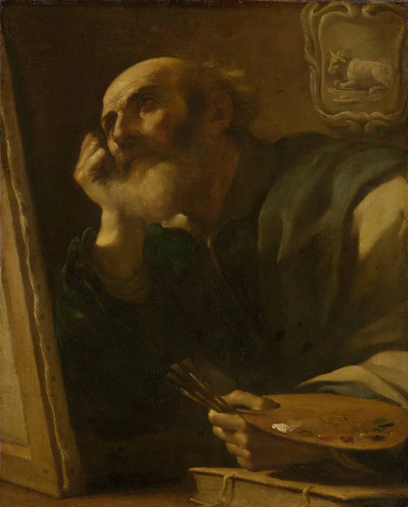 Luke the Evangelist, by Guercino, oil, 1615