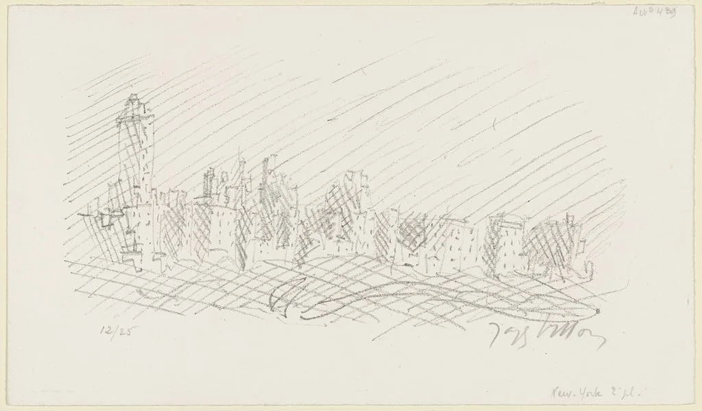 Untitled, by Jacques Villon, ink, 1935