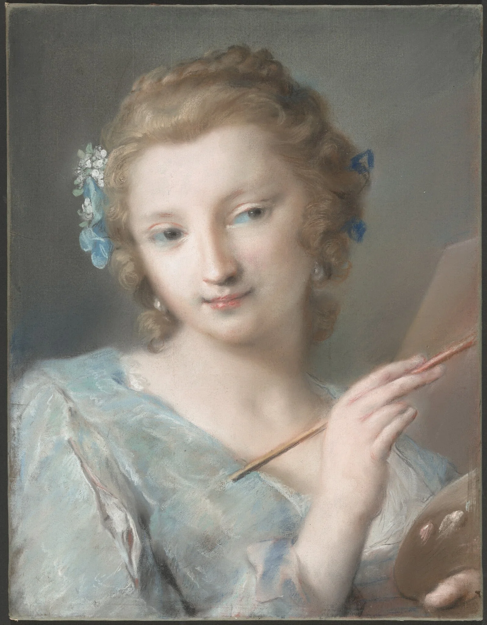 Allegory of Painting, by Rosalba Carriera, pastel, 1734