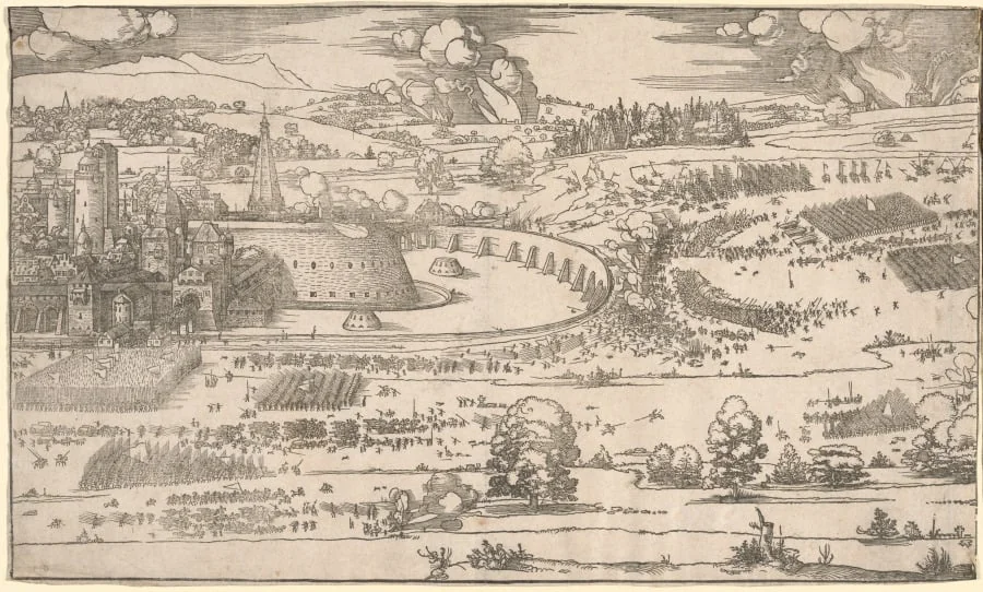 Siege of a Fortress:  Right Portion, by Albrecht Dürer, 1527