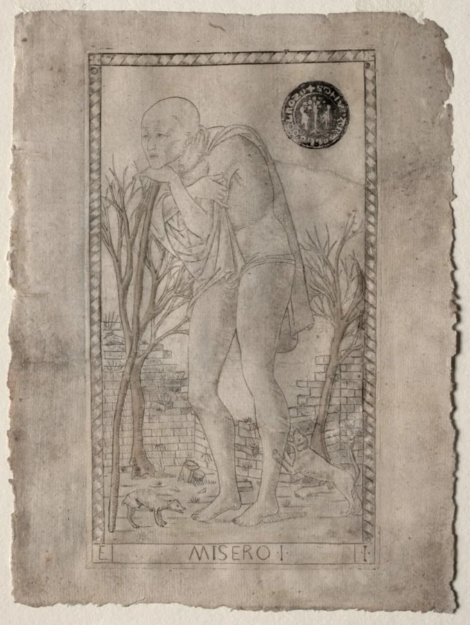 Tarocchi, by Master of the E-Series Tarocchi, 1467