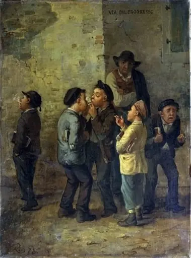 Copii fumând