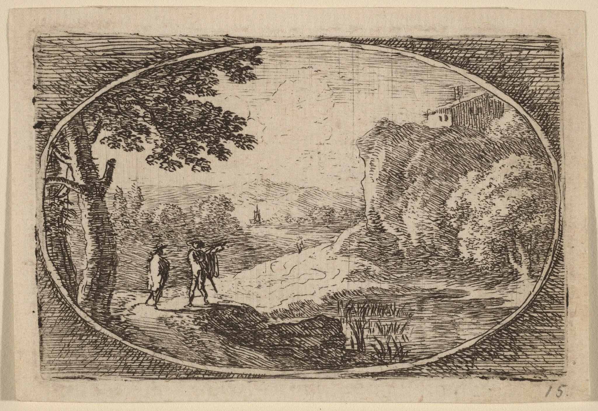The House on the Rock, by Herman van Swanevelt, ink, 1628