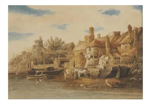 Fishermen's Houses by the Thames at Lambeth