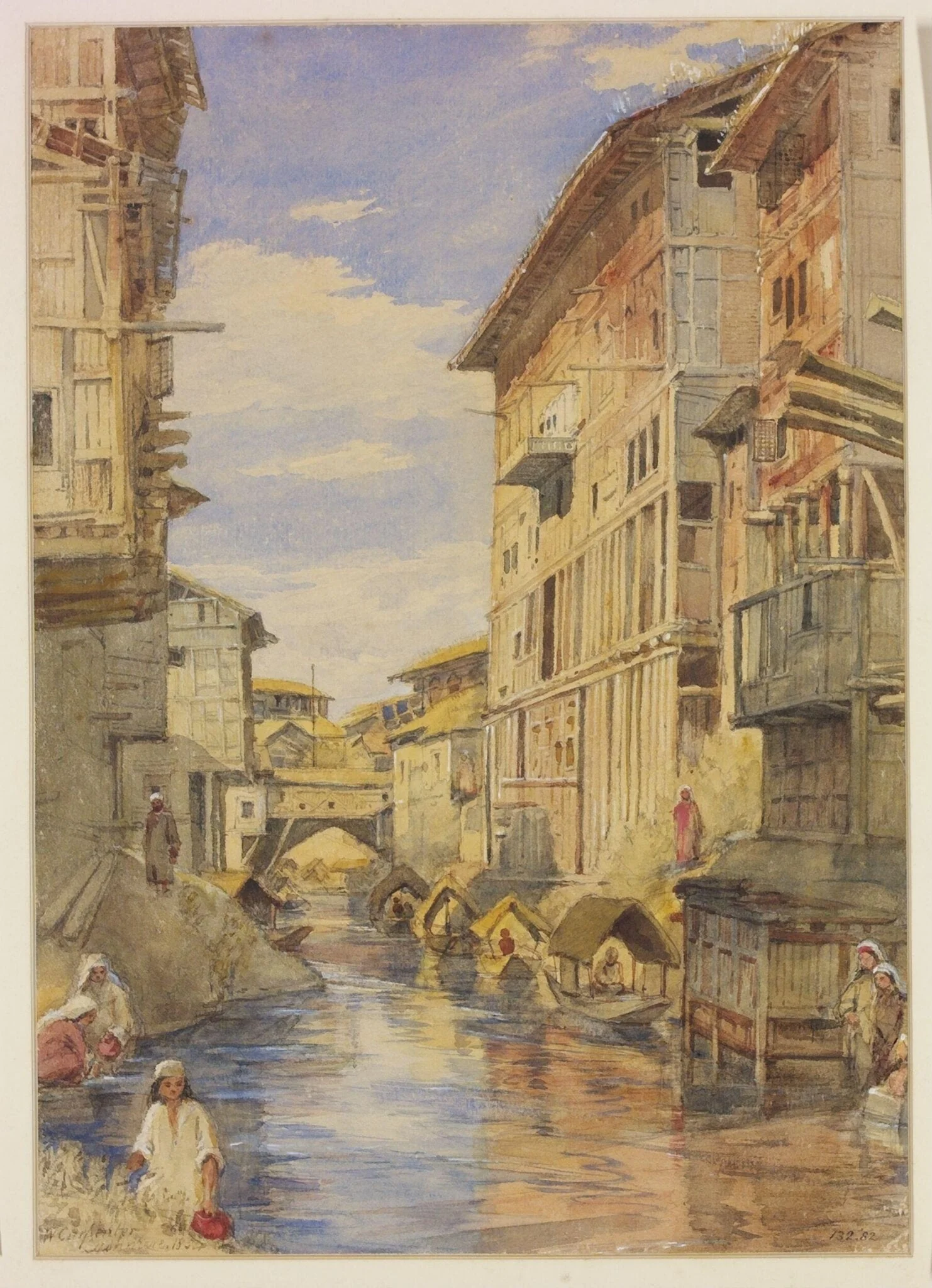 View on the Mar Canal at Srinagar, Kashmir