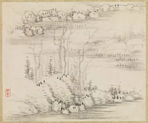 清   龔賢   山水圖  冊|Landscapes and trees