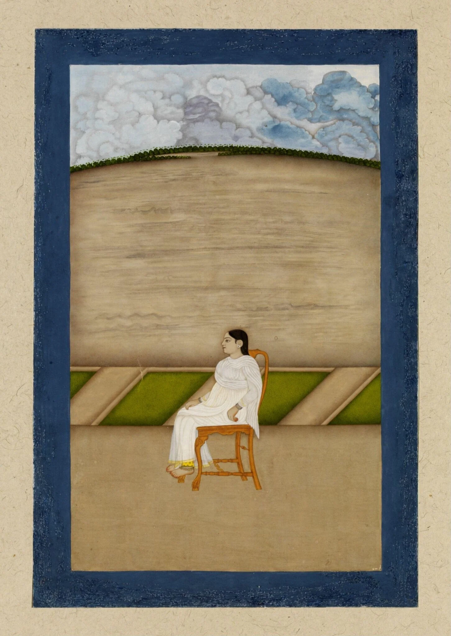 A Seated woman