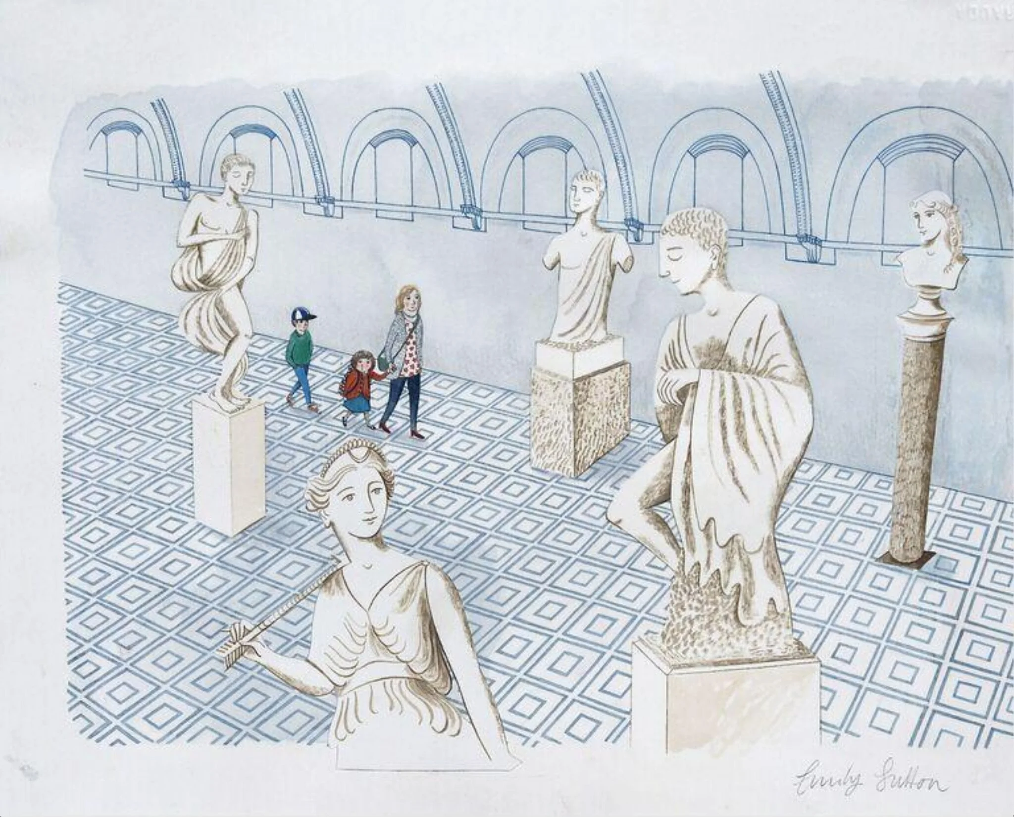 In the Sculpture Gallery, by Emily Sutton, 2011