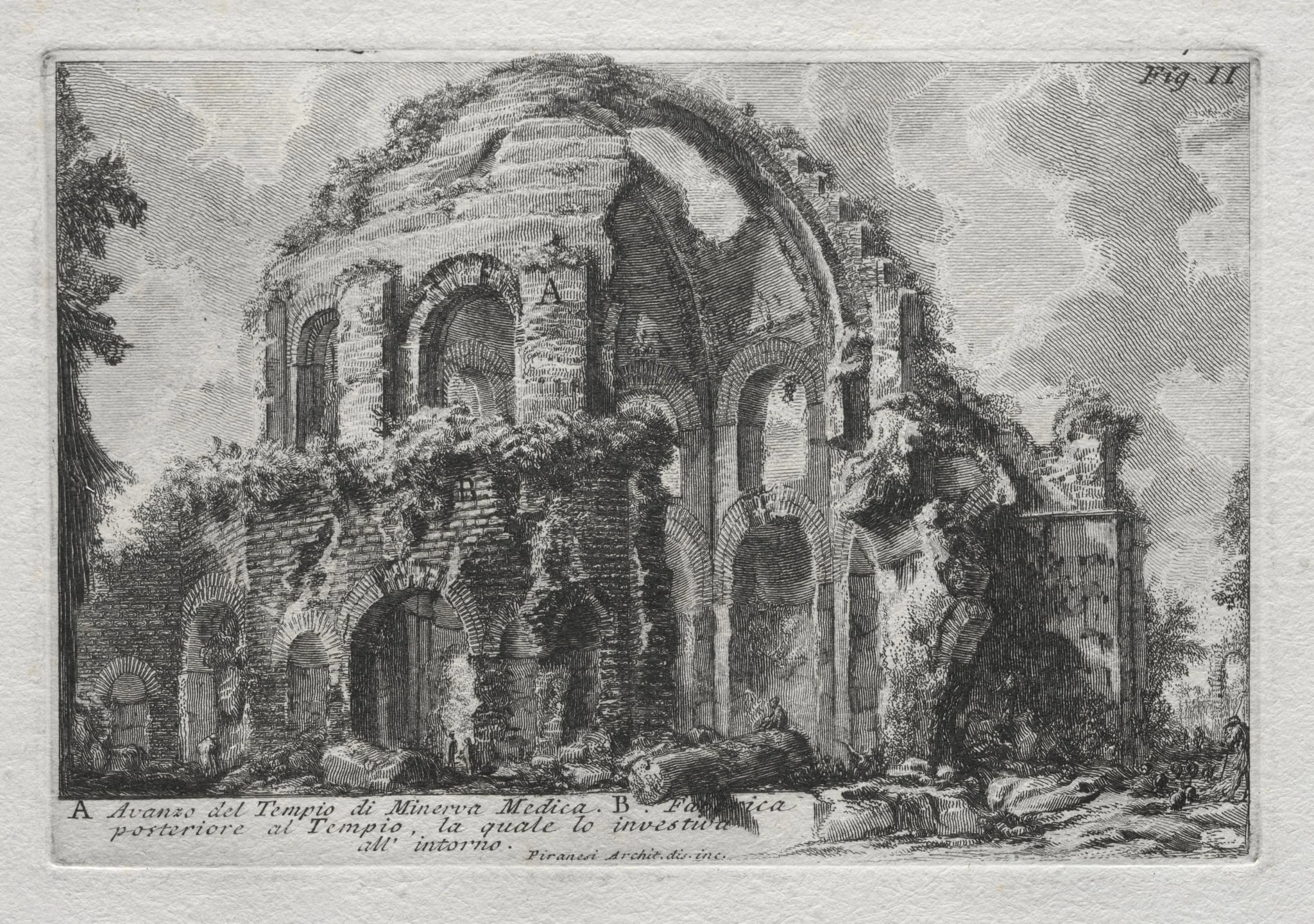 Avanzo del Tempio di Minerva Medica, by Giovanni Battista Piranesi, 1755