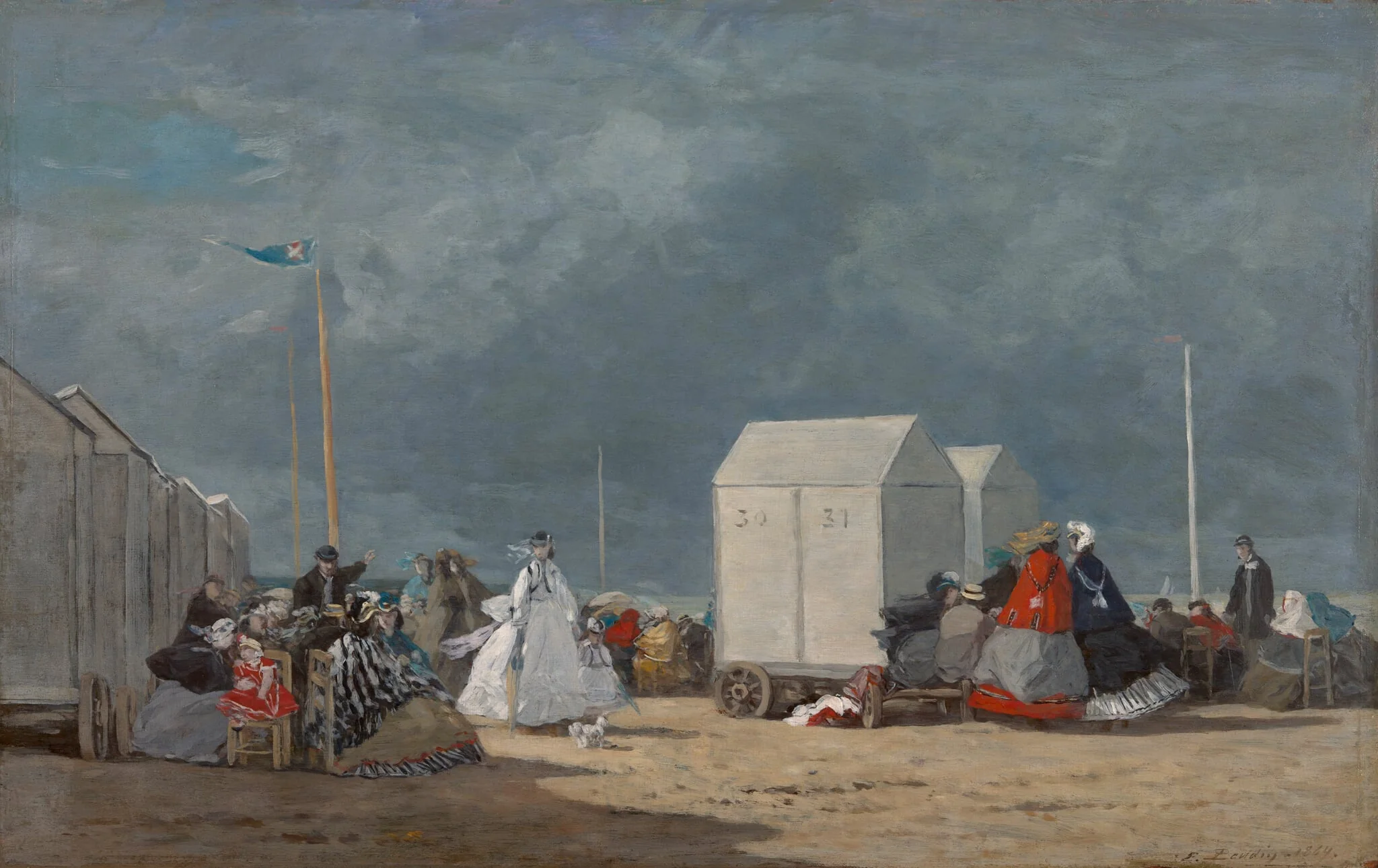 Approaching Storm, by Eugène Boudin, oil, 1864