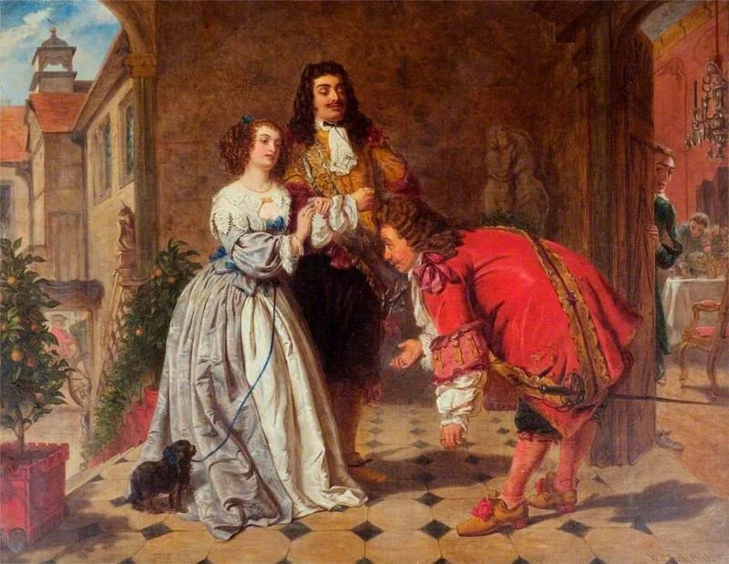 Monsieur Jourdain Receiving His Guests (from Molière's 'Le Bourgeois Gentilhomme'), by William Powell Frith, oil, 1860
