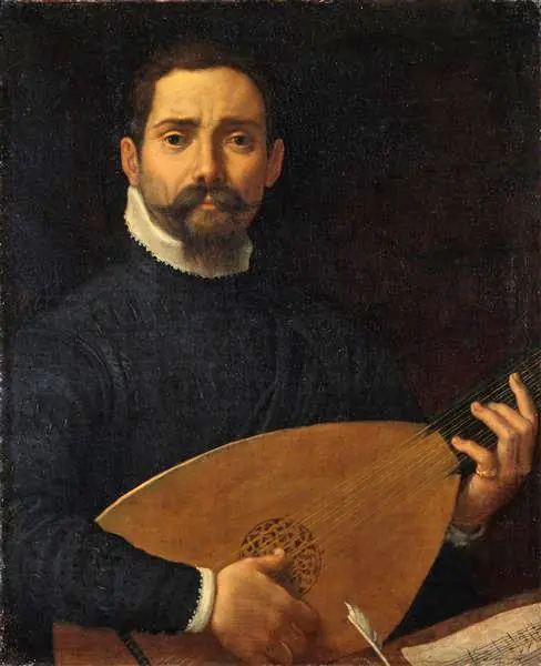 Portrait of the lute player Giulio Mascheroni