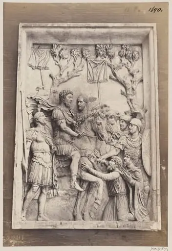 Sculpture - Bas-relief of Marcus Aurelius granting peace to the Germans, from his Arch, now in the Palazzo de' Conservatori on the Capitol