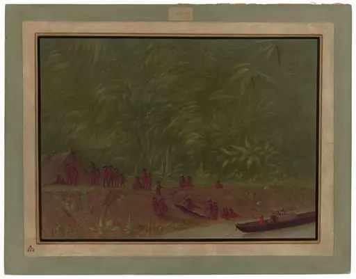 A Mura Encampment - Boat Sketch