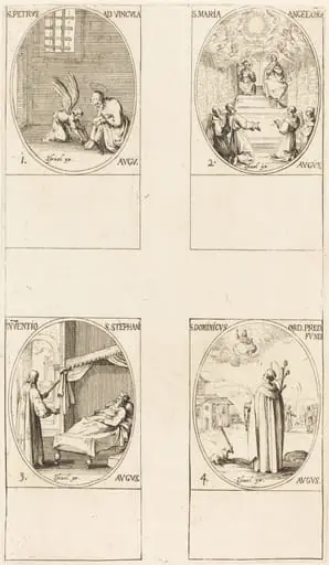 St. Peter,  Apostle; St. Mary of Angels; Discovery of the Body of St. Stephen; St. Dominicus