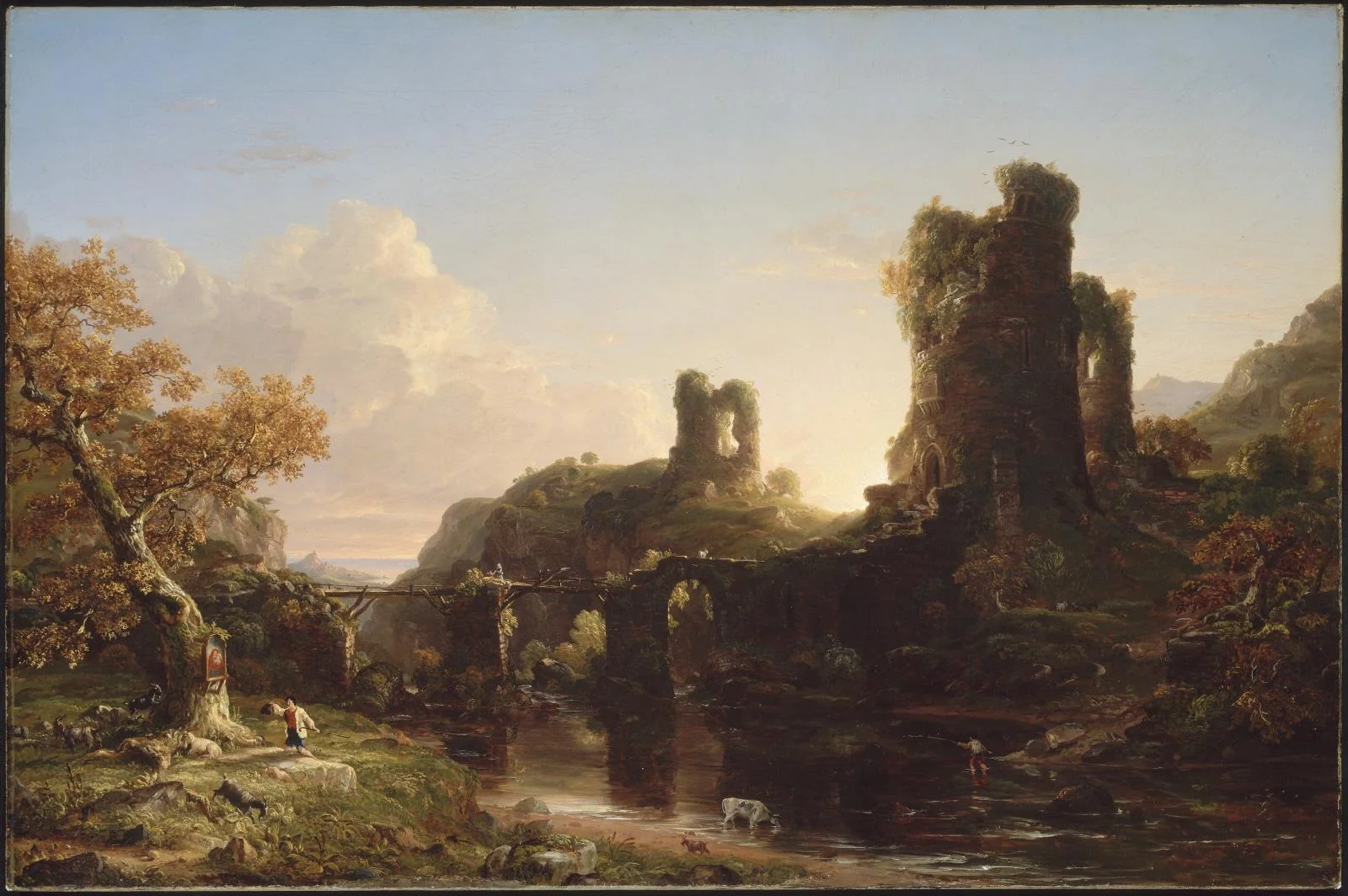 An Italian Autumn, by Thomas Cole, oil, 1844