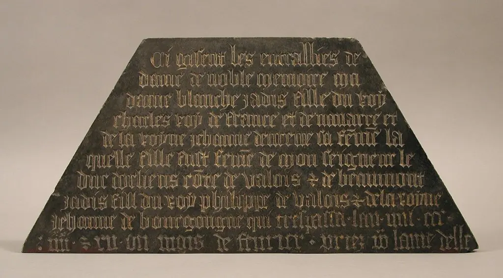 Tomb Plaque of Blanche of France (1328–92), daughter of Charles IV of France and Jeanne d'Evreux