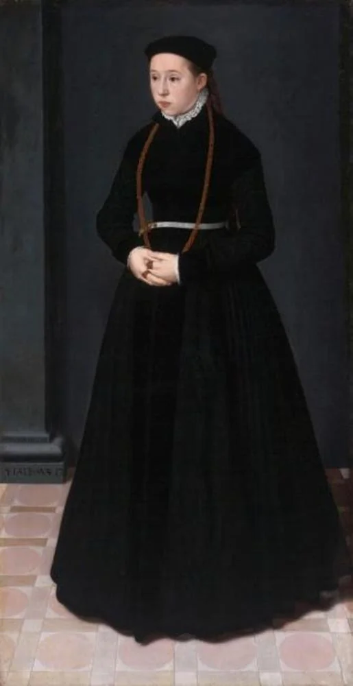 Portrait of Margaretha Mertha (Merthen), the Wife of Heinrich Pilgram, by Nicolas Neufchatel, oil, 1561
