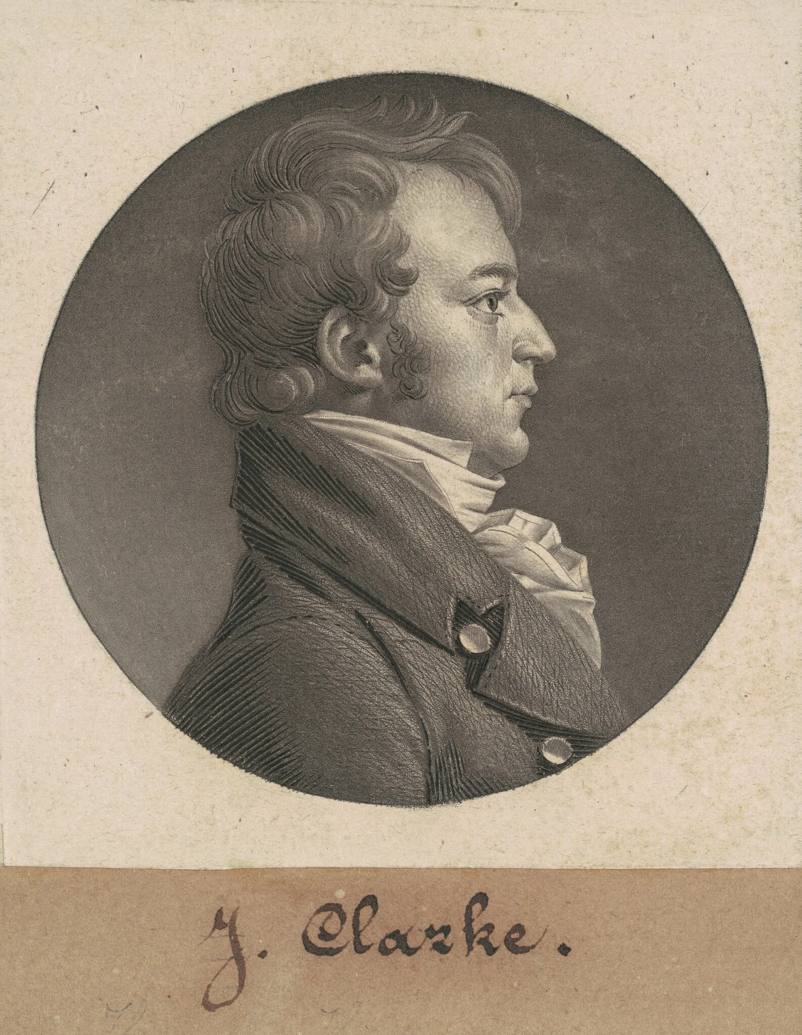 Thomas Weston Thompson, by Charles Balthazar Julien Févret de Saint-Mémin, ink, 1806