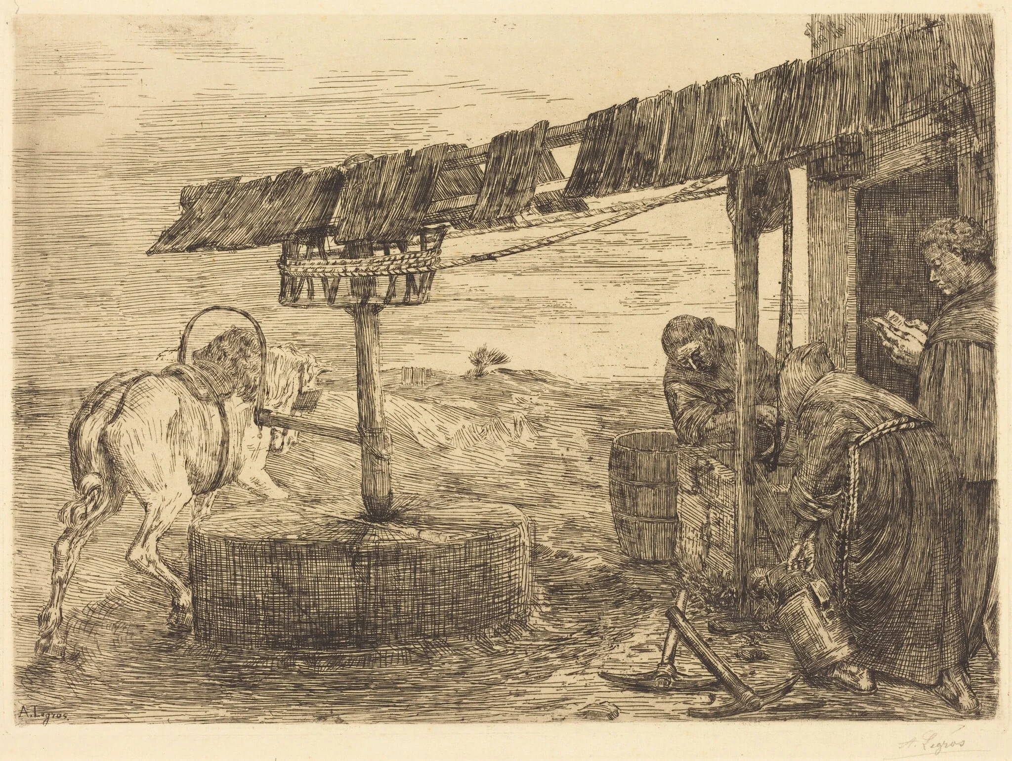 Horse-driven Mill (Le manege)