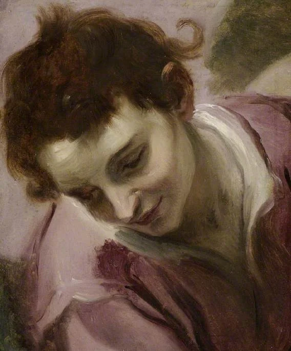 Study of head and bust of youth, looking to lower left