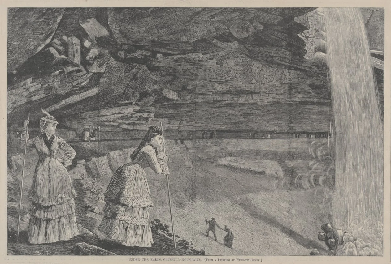 Under the Falls, Catskill Mountains From a Painting by Winslow Homer, by Winslow Homer, 1872