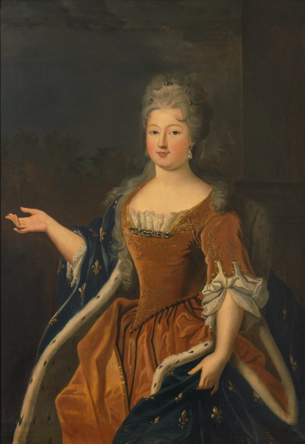 Portrait of Marie Louise-Elisabeth d'Orléans, by Auguste de Châtillon, oil, 1838