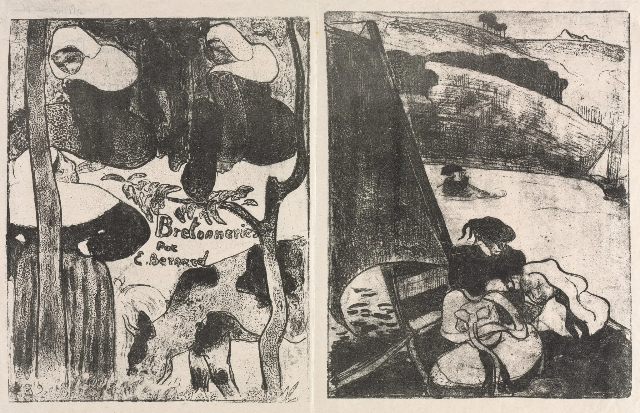 Les Bretonneries, by Émile Bernard, 1889