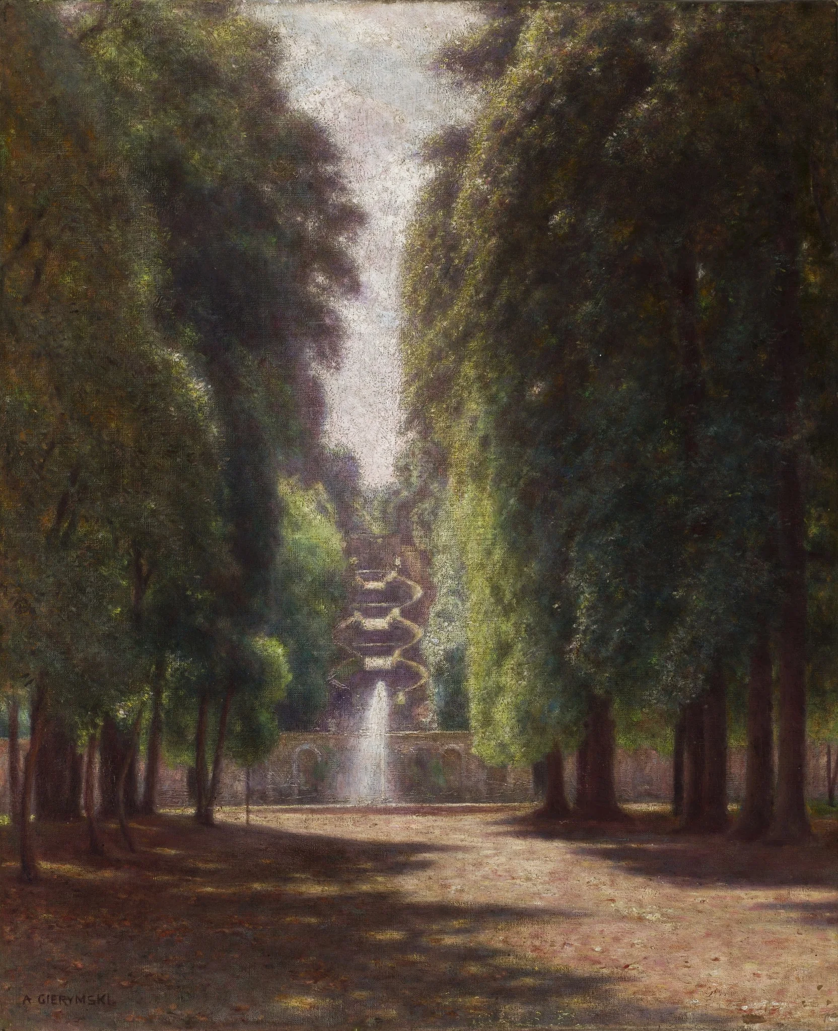 Villa Torlonia in Frascati, by Aleksander Gierymski, oil, 1898