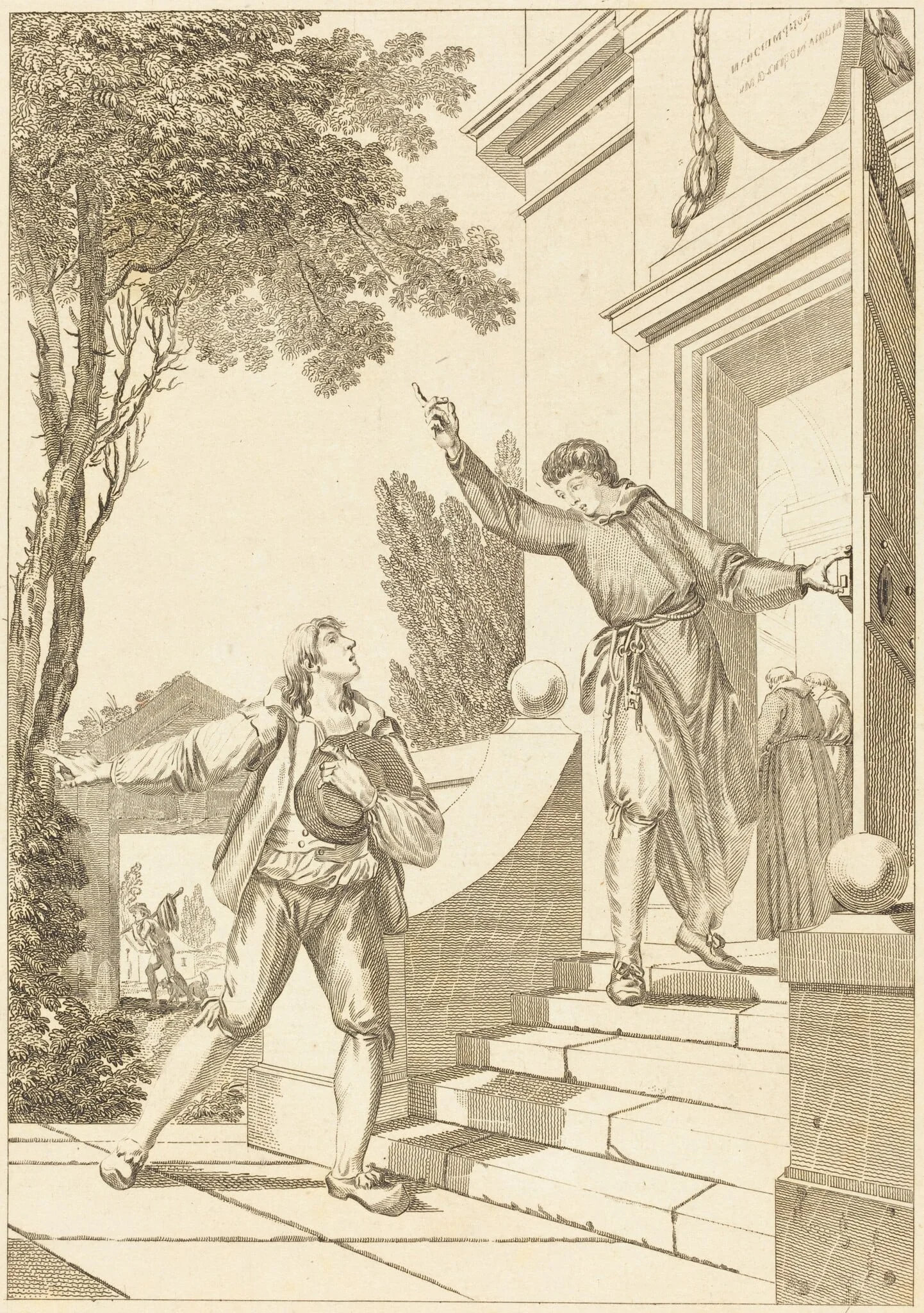 Alix malade, by French 18th Century, ink, 1750
