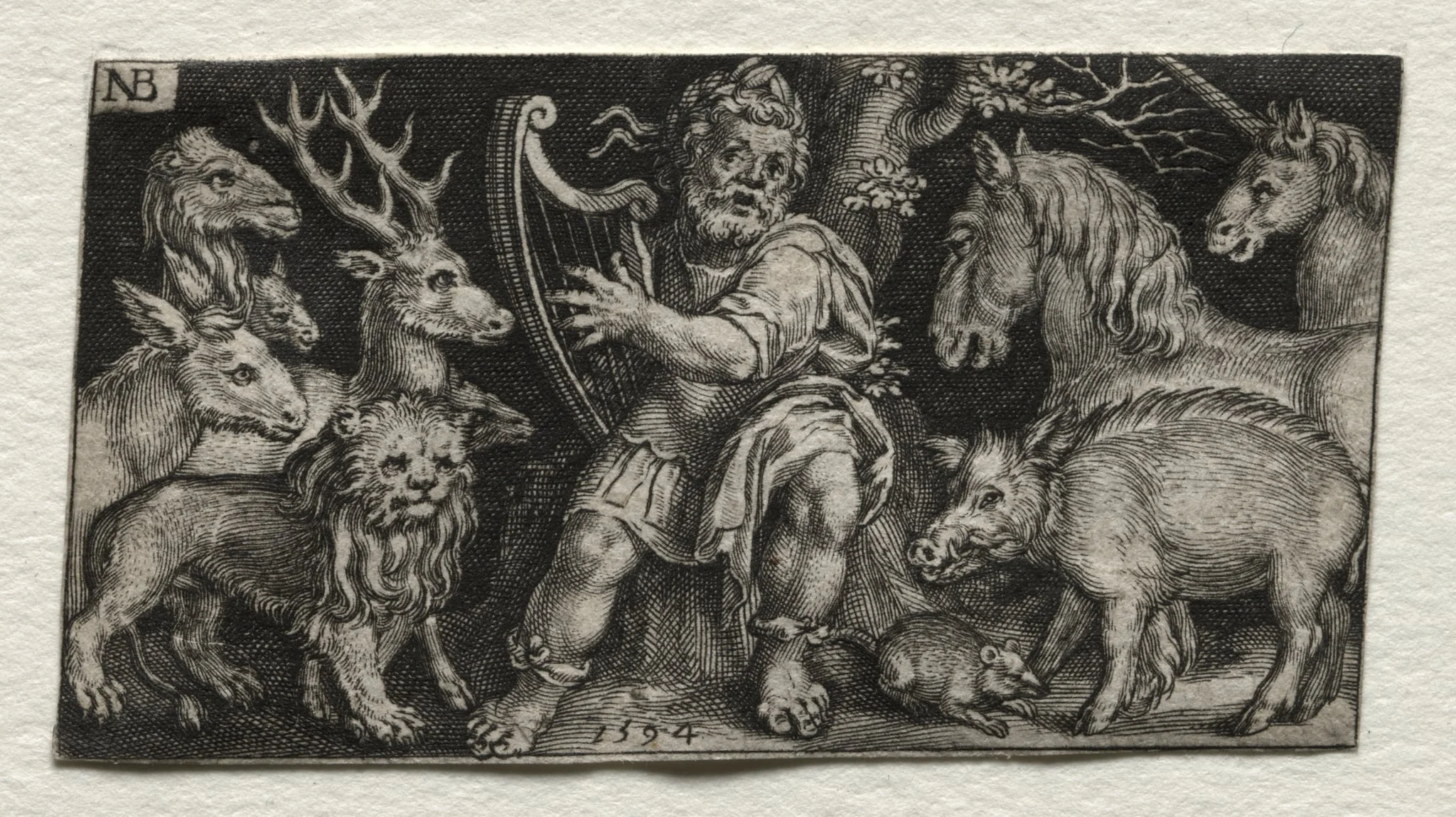 Orpheus Charming the Animals, by Nicolaes de Bruyn, 1594