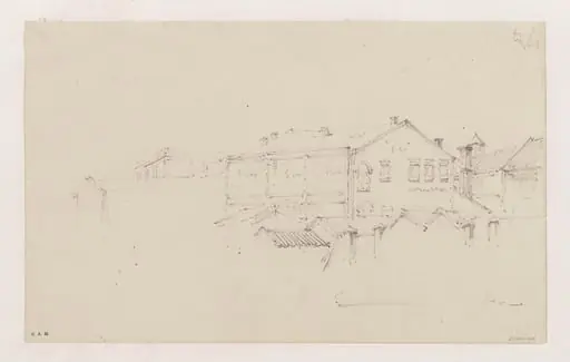 Chinese buildings, probably in Guangzhou (Canton)