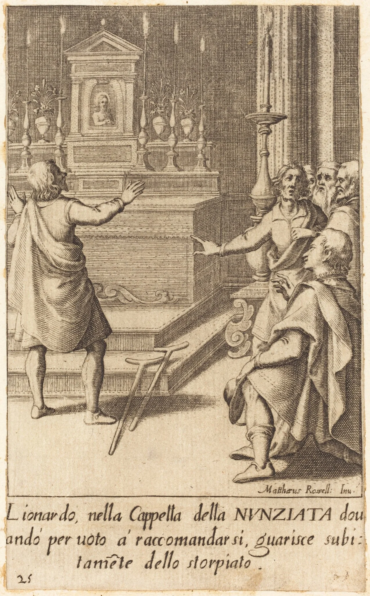 Lionardo, by Jacques Callot, ink, 1619