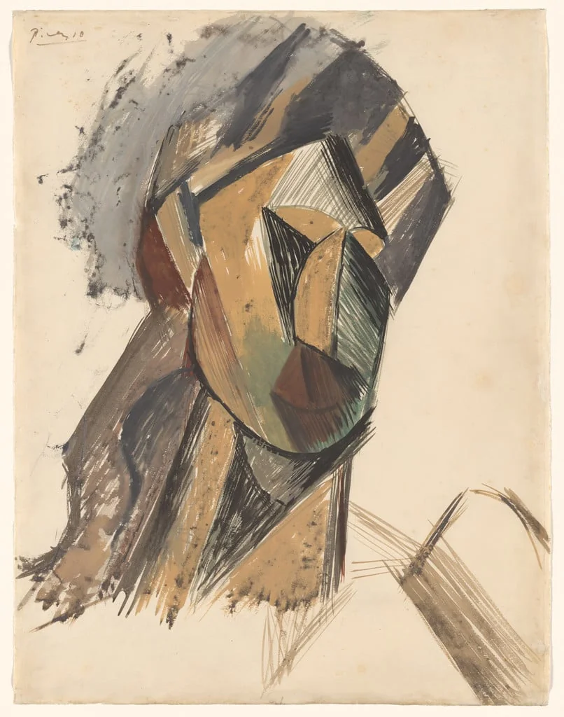 Untitled, by Pablo Picasso, gouache, 1909