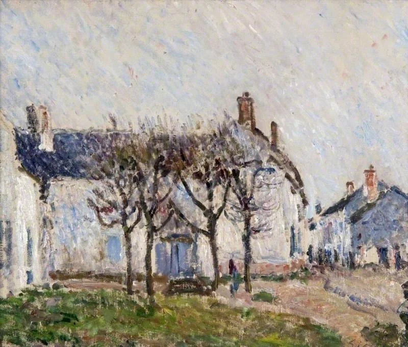 Village Street, Moret-sur-Loing, by Alfred Sisley, oil, 1898