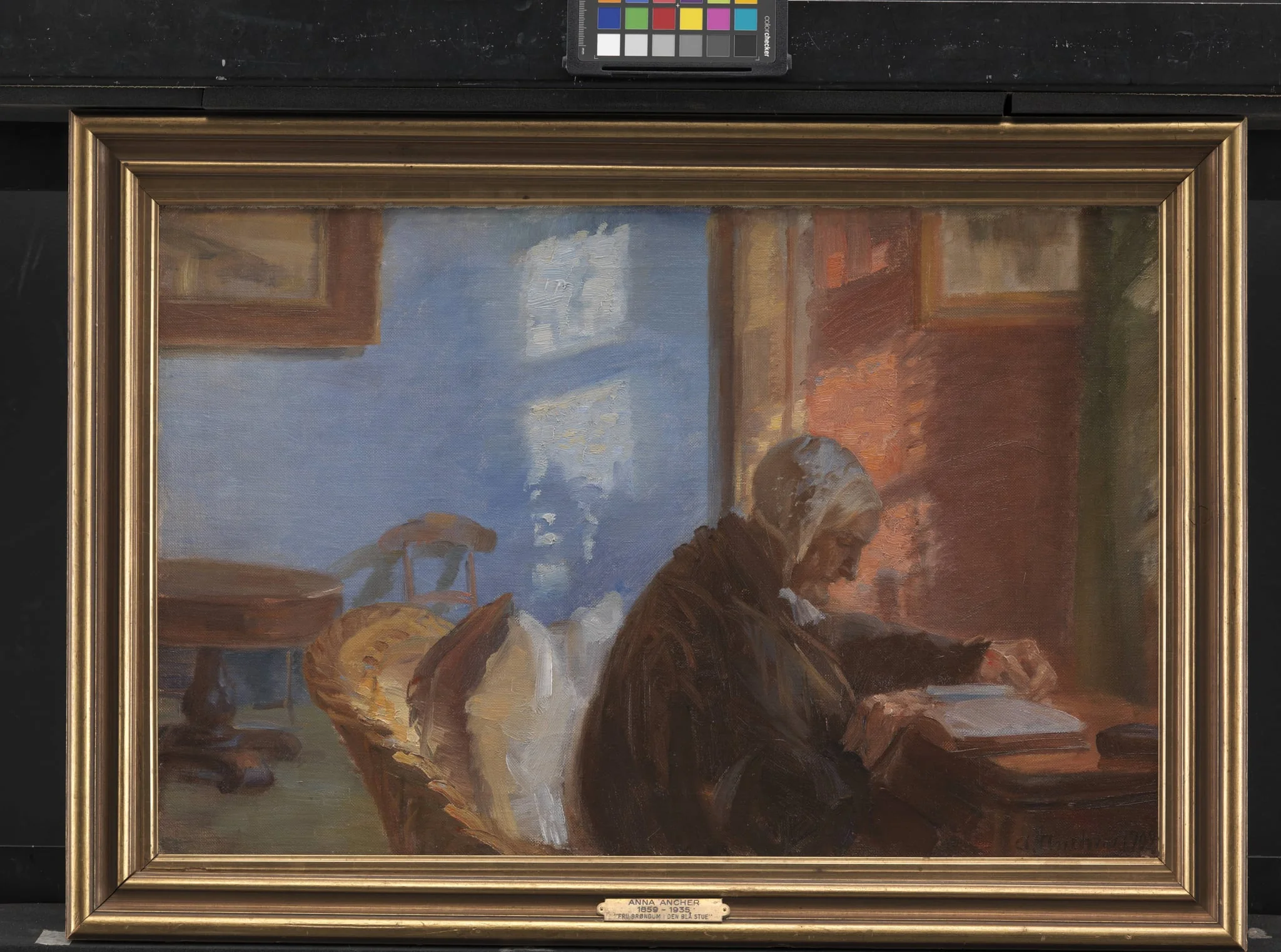 The Artist's Mother Ane Hedvig Brøndum in the Red Room