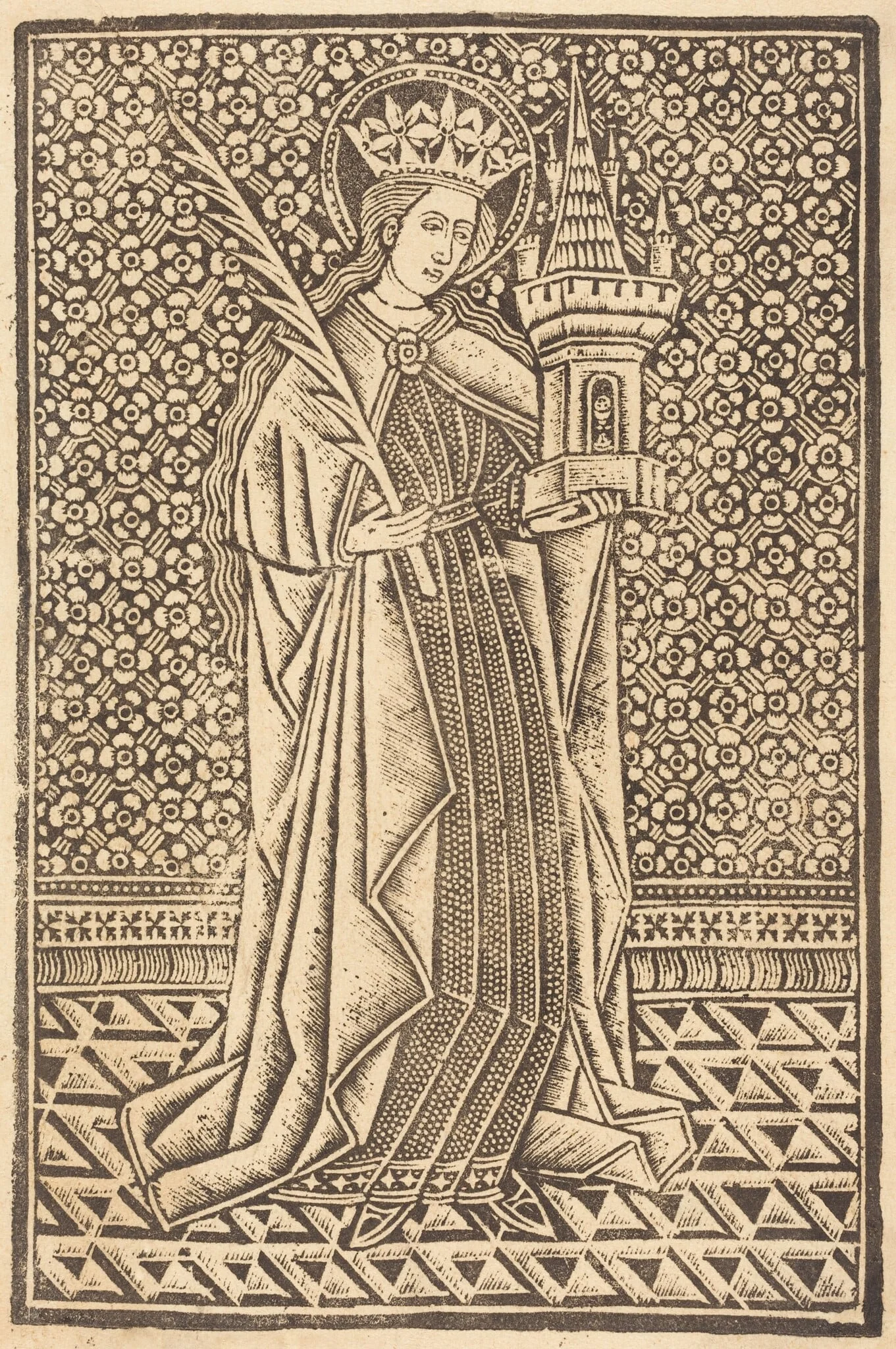 Saint Barbara, by German 15th Century, 1480