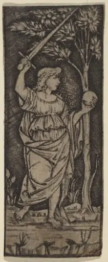 Allegorical Figure: Woman with Sword and Sphere