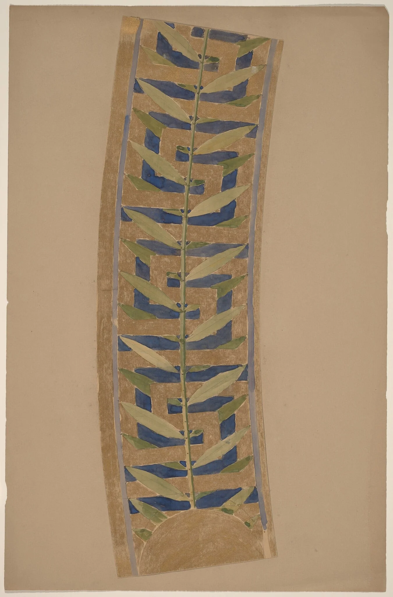 Study for a Border Design, by Charles Sprague Pearce, graphite, 1894