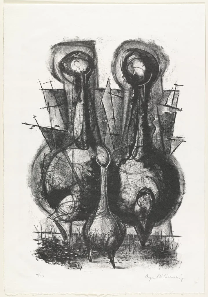 Untitled, by Cyril H. Barnes, ink, 1952