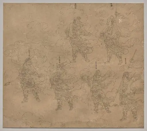 Album of Daoist and Buddhist Themes: Procession of Daoist Deities: Leaf 14