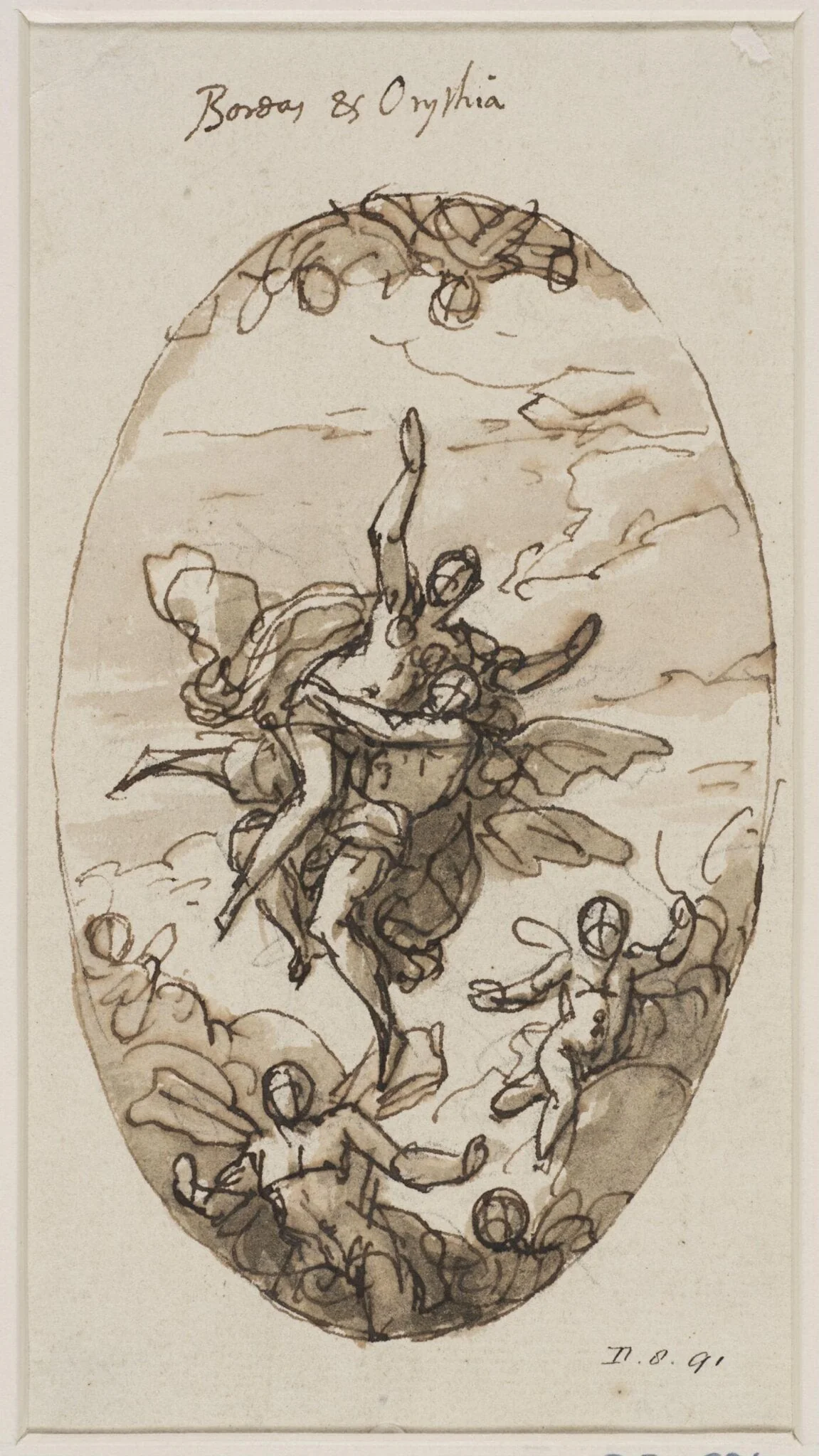 Study for an oval painting, by James Thornhill, 1750