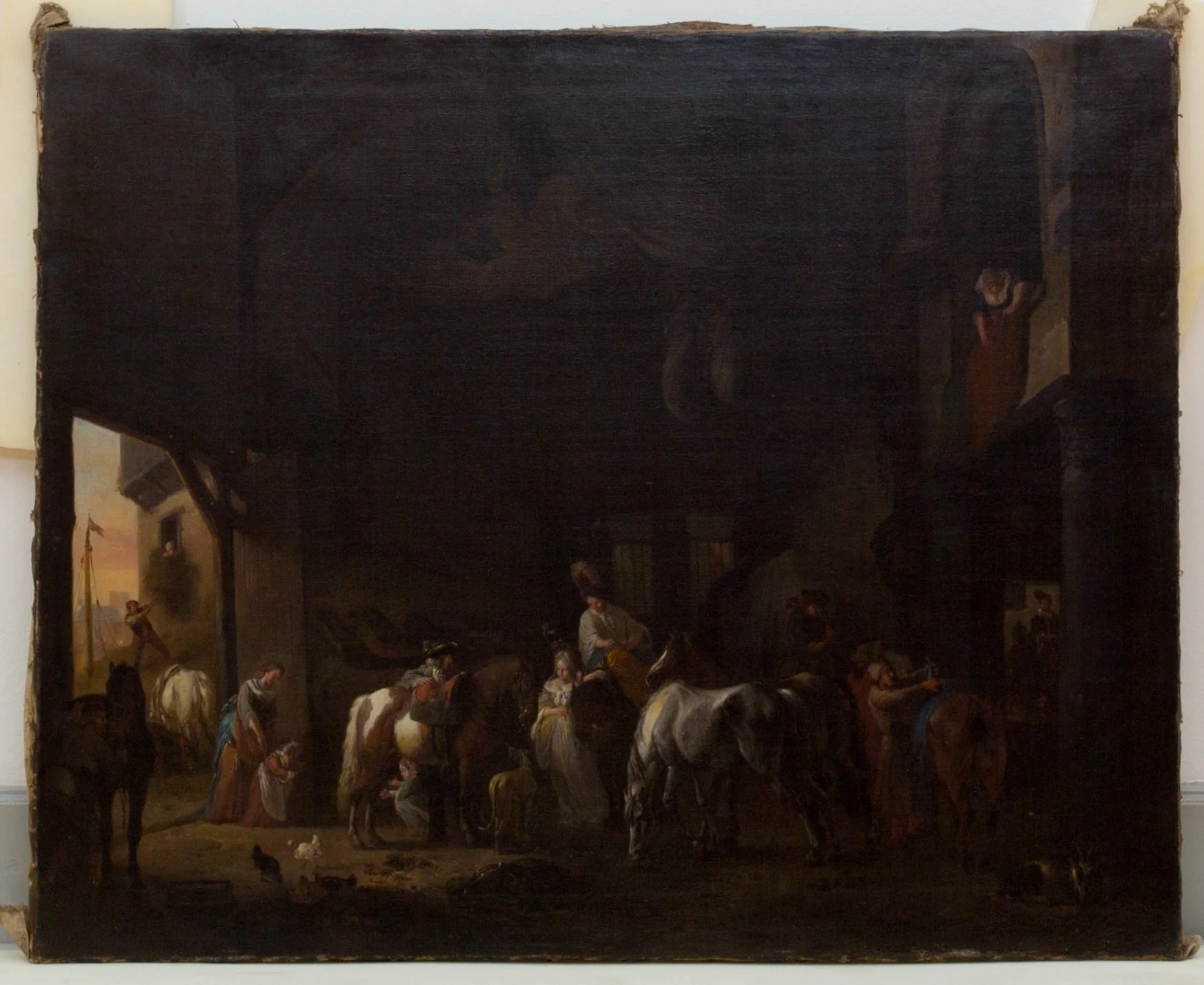Aufbruch zur Jagd, by Unknown, 1721