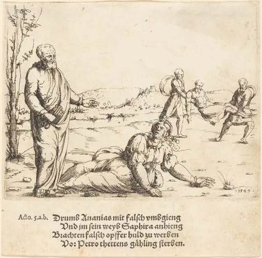 The Punishment of Ananias and Sapphira