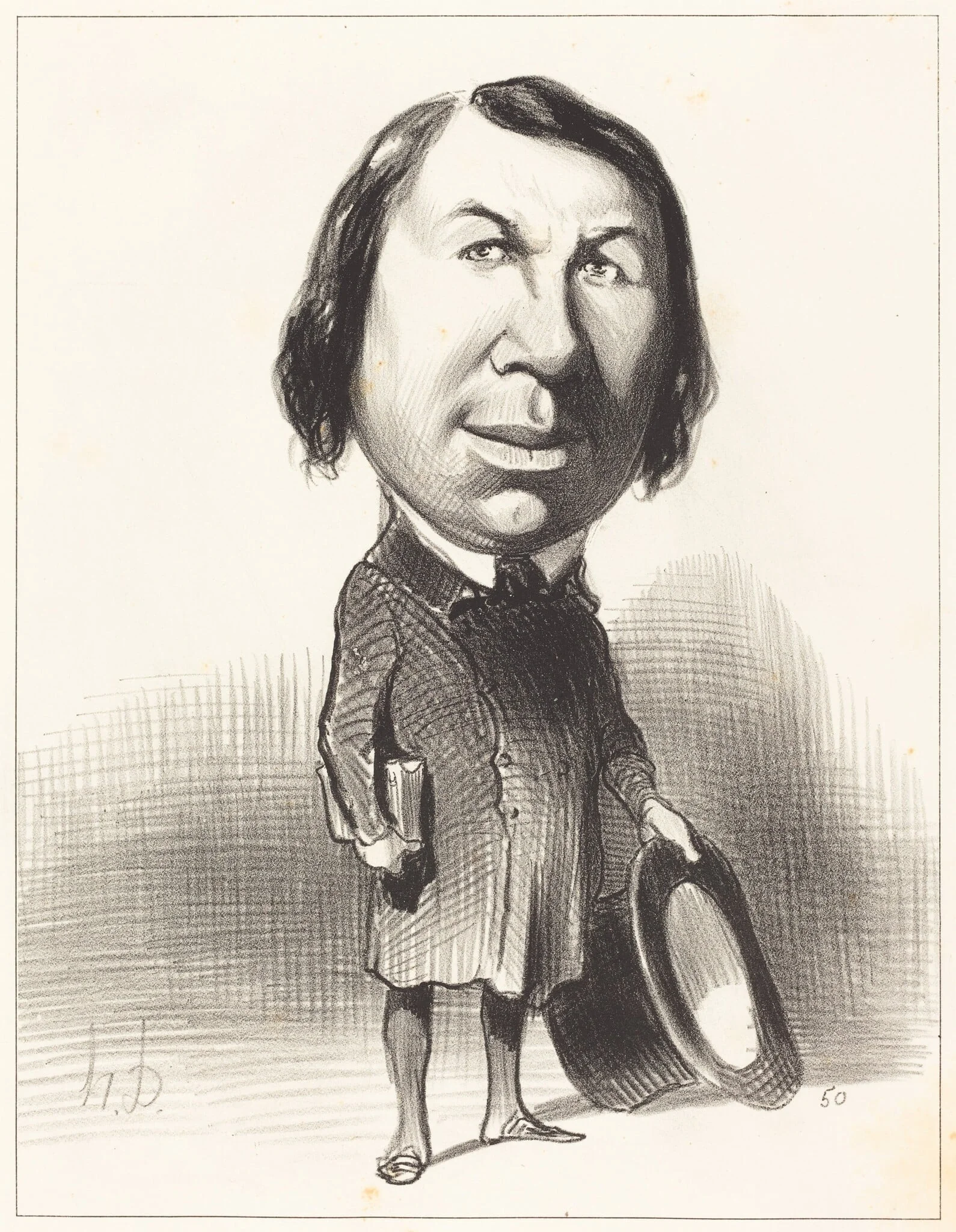 Comte de Montalembert, by Honoré Daumier, ink, 1849